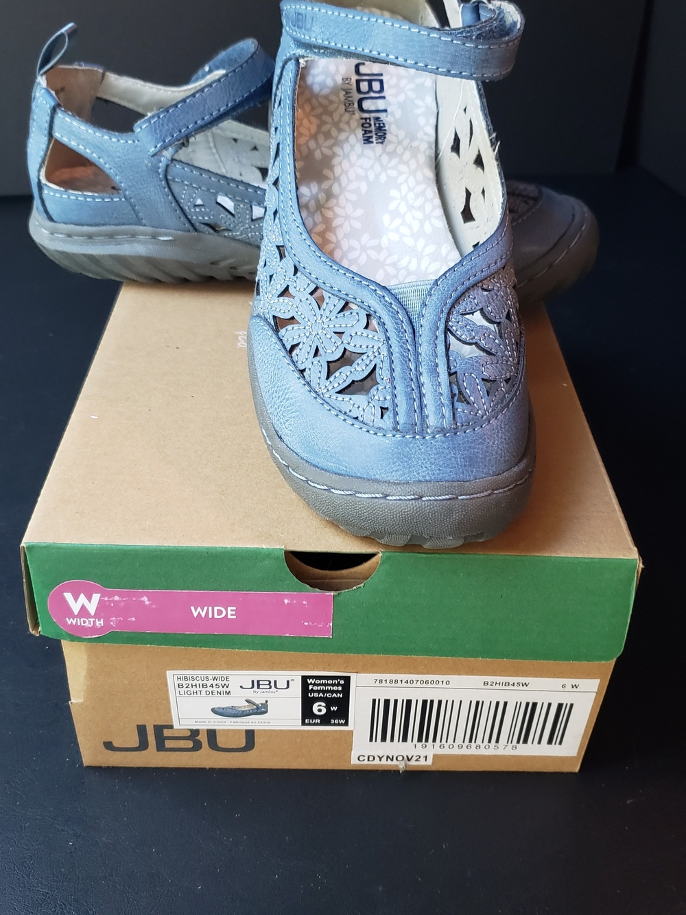 JBU Light Denim Blue Women's Mary Jane Flats